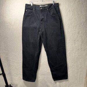 Vintage Anchor Blue Baggy Black Denim Jeans Mens 36x32 Cotton Skater Grunge